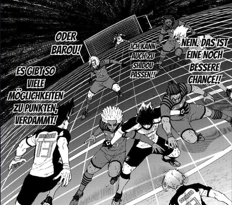 Blue Lock page translated to German by Manhwave