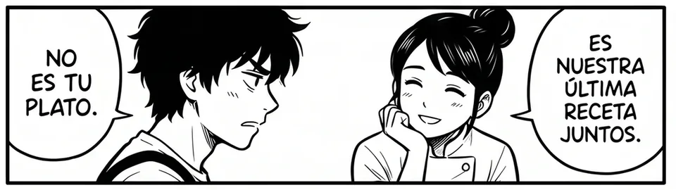 A manga panel translated into Spanish, with the English original shown under the cursor